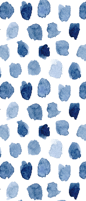 Fabric roller blind Blue painted spots