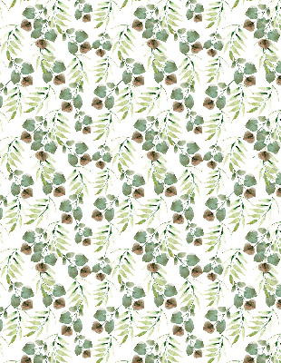 Roller blind for large window Green leaves
