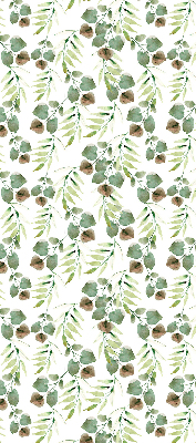 Roller blind for large window Green leaves