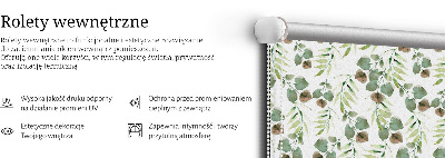 Roller blind for large window Green leaves