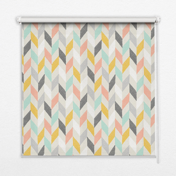 Fabric roller blind Colorful herringbone