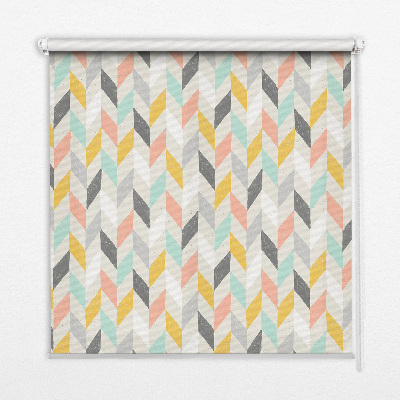 Fabric roller blind Colorful herringbone