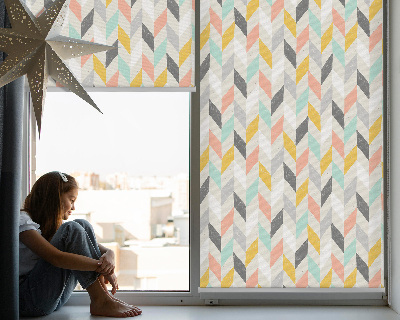 Fabric roller blind Colorful herringbone
