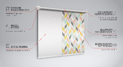 Fabric roller blind Colorful herringbone