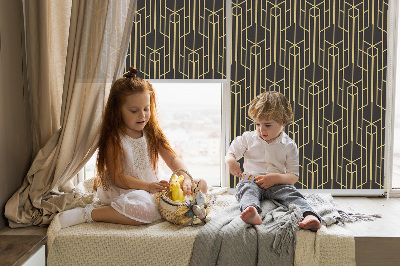 Modern roller blind Yellow pattern