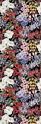 Roller blind for large window Colorful flowers