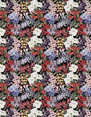 Roller blind for large window Colorful flowers