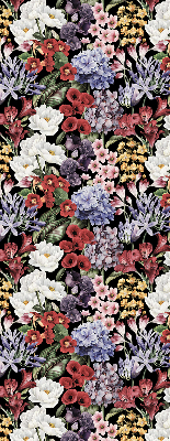 Roller blind for large window Colorful flowers