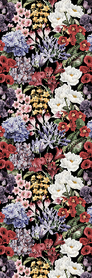 Roller blind for large window Colorful flowers