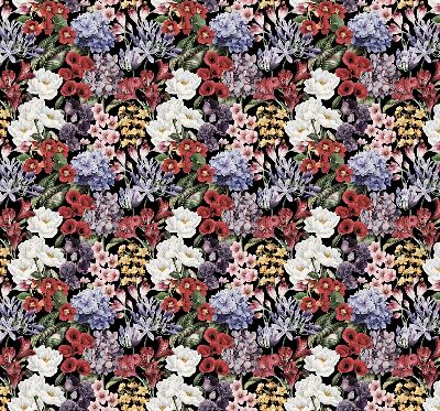 Roller blind for large window Colorful flowers