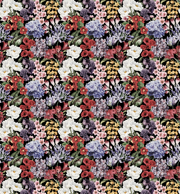 Roller blind for large window Colorful flowers