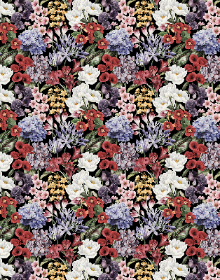 Roller blind for large window Colorful flowers