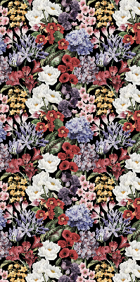 Roller blind for large window Colorful flowers