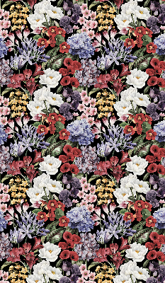 Roller blind for large window Colorful flowers