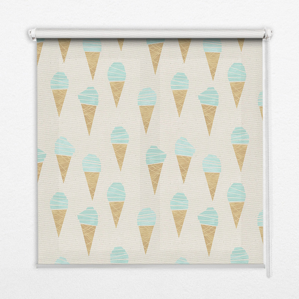 Fabric roller blind Ice cream in a cone