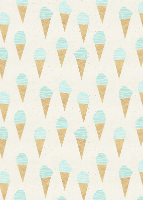 Fabric roller blind Ice cream in a cone