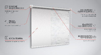 Modern roller blind Gray triangle pattern