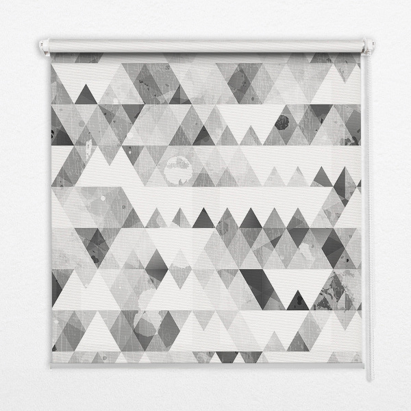 Fabric roller blind Gray triangle pattern
