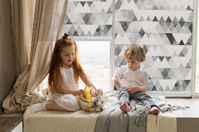 Fabric roller blind Gray triangle pattern
