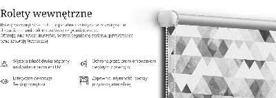 Fabric roller blind Gray triangle pattern