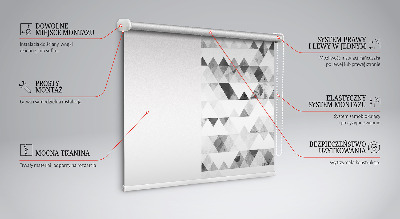 Fabric roller blind Gray triangle pattern