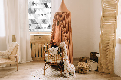 Fabric roller blind Gray triangle pattern