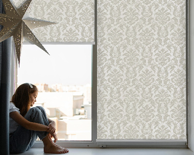 Roller blind for large window Beige pattern
