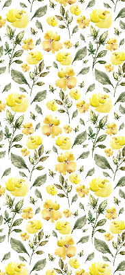 Fabric roller blind Yellow flowers