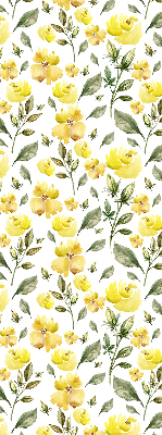 Fabric roller blind Yellow flowers