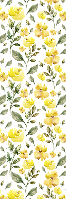 Fabric roller blind Yellow flowers