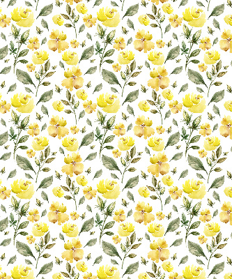 Fabric roller blind Yellow flowers