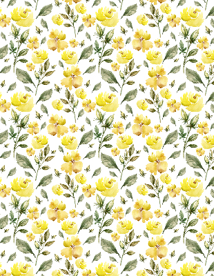 Fabric roller blind Yellow flowers
