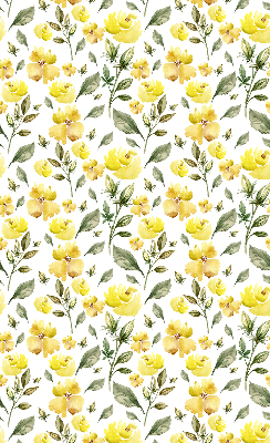 Fabric roller blind Yellow flowers