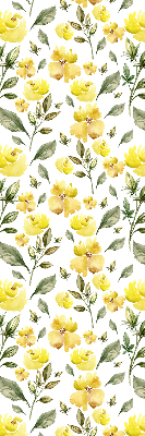 Fabric roller blind Yellow flowers