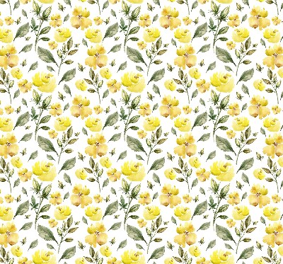 Fabric roller blind Yellow flowers
