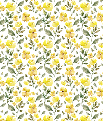 Fabric roller blind Yellow flowers