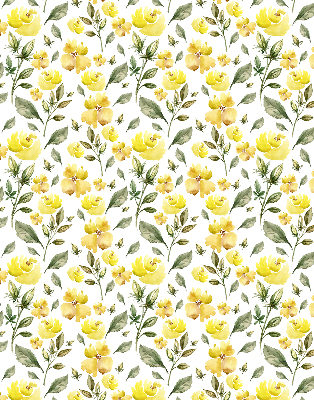 Fabric roller blind Yellow flowers