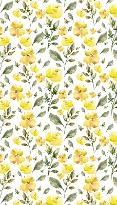 Fabric roller blind Yellow flowers
