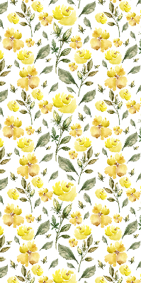Fabric roller blind Yellow flowers