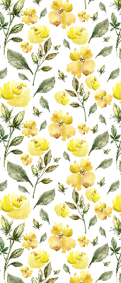 Fabric roller blind Yellow flowers