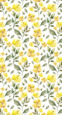 Fabric roller blind Yellow flowers