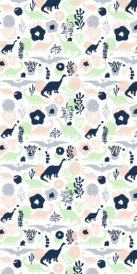 Modern roller blind Colorful dinosaurs