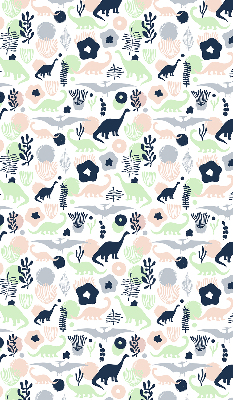 Modern roller blind Colorful dinosaurs