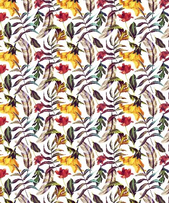 Roller blind for large window Colorful flowers