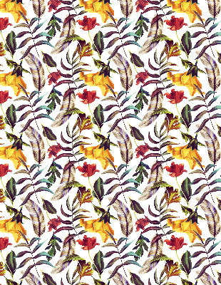 Roller blind for large window Colorful flowers