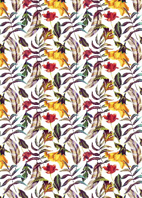 Roller blind for large window Colorful flowers