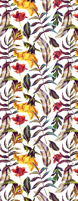 Roller blind for large window Colorful flowers