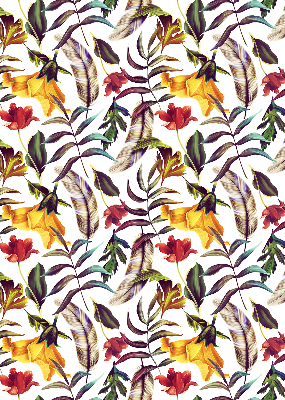 Roller blind for large window Colorful flowers
