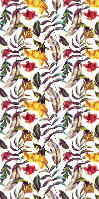 Roller blind for large window Colorful flowers