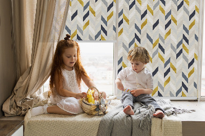 Fabric roller blind Colorful herringbone
